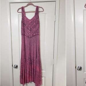 Embellished Rose colored Maxi Dress